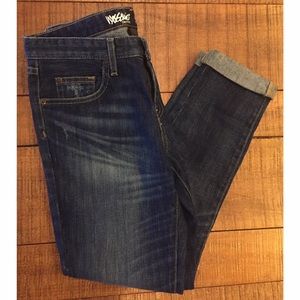 MOSSIMO DENIM ROLLED BOYFRIEND CROP JEANS